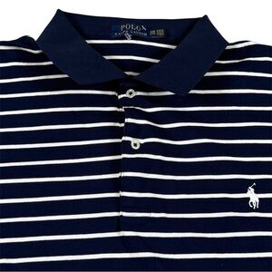Polo Ralph Lauren Polo Striped Shirt White Navy Blue Casual Comfort Men’s 2XB